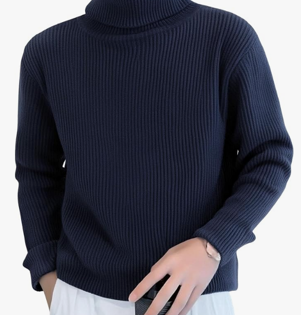 Suéter de cuello alto para hombre